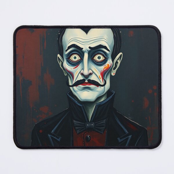 Item preview,  Creepy stylized Haunted House  portrait of a old man with a mustache designed and sold by Vintage Designs +.