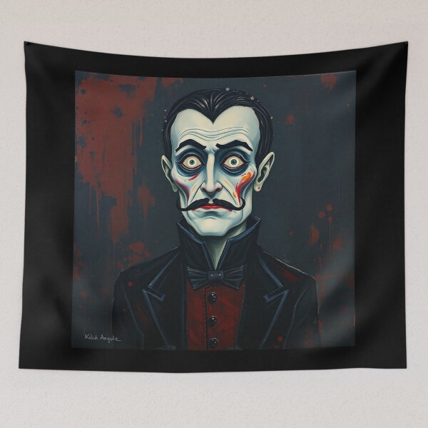 Item preview,  Creepy stylized Haunted House  portrait of a old man with a mustache designed and sold by Vintage Designs +.