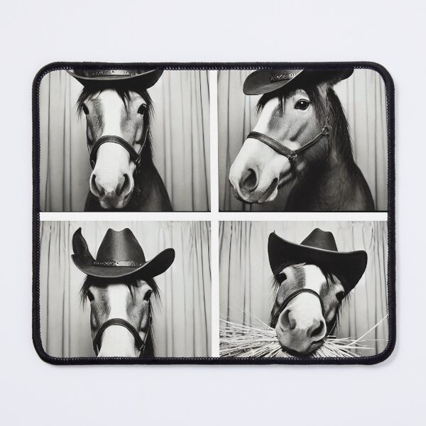 Item preview, Cute Horse Wearing a Cowboy Hat | Playful Photobooth Horse | Funny Western Animal Poses | Adorable Farm Animal Photography designed and sold by PaintedPixels01.