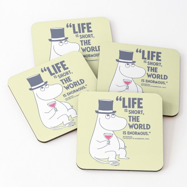 Item preview, Moomin Life Is Short The Exploits Of Moominpappa Quote designed and sold by MoominStore.