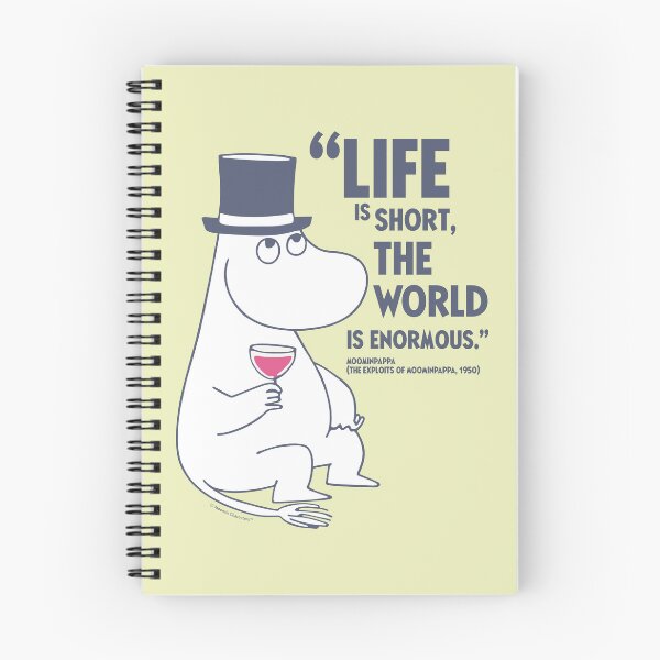 Item preview, Moomin Life Is Short The Exploits Of Moominpappa Quote designed and sold by MoominStore.