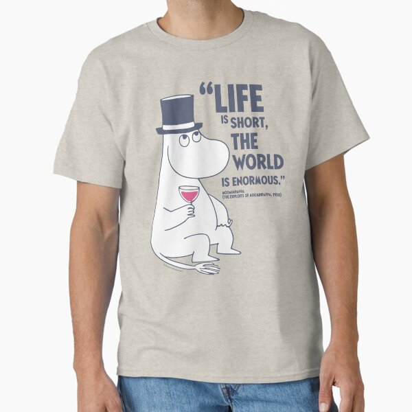 Item preview, Moomin Life Is Short The Exploits Of Moominpappa Quote designed and sold by MoominStore.