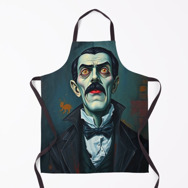 Item preview, Creepy stylized Haunted House portrait of a old man with a mustache designed and sold by Vintage Designs +.
