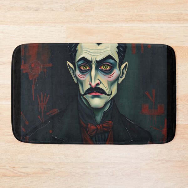 Item preview, Creepy stylized Haunted House portrait of a old man with a mustache designed and sold by Vintage Designs +.