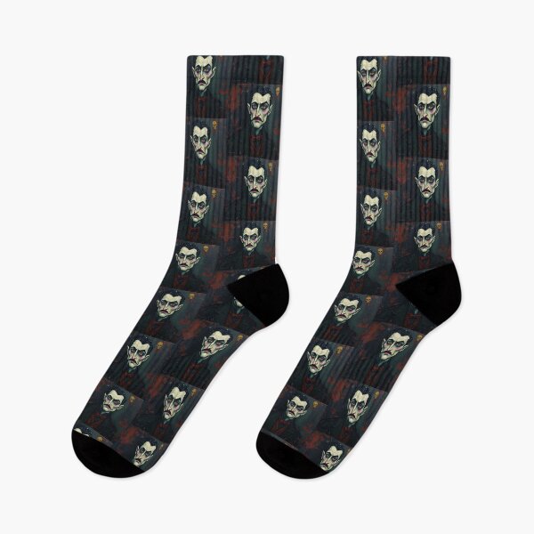 Item preview,  Creepy stylized Haunted House  portrait of a old man with a mustache designed and sold by Vintage Designs +.