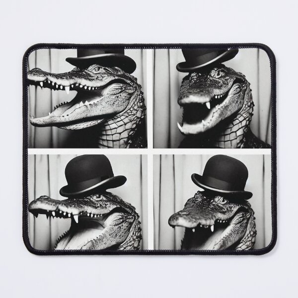 Item preview, Cute Crocodile Posing with a Hat | Wild West Photobooth Fun | Playful and Quirky Animal Photography designed and sold by PaintedPixels01.