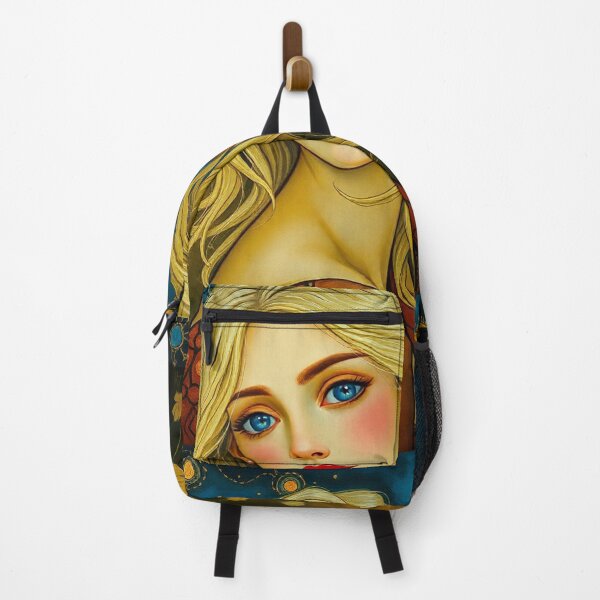 Item preview, Beautiful blonde haired lady illustration inspired by Gustav Klimt designed and sold by Vintage Designs +.