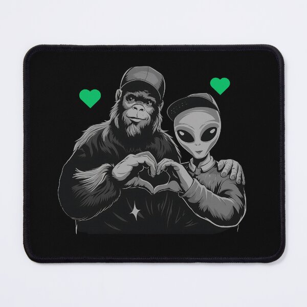 Item preview, Bigfoot & Alien: Cosmic Buddies Forever designed and sold by FocusedPatterns.