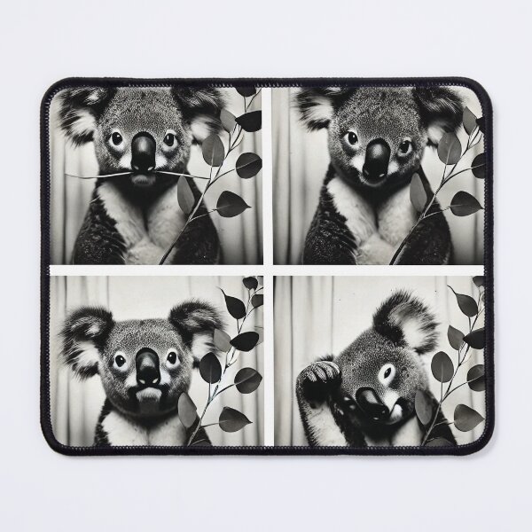 Item preview, Cute Koala Posing with a Tree Branch | Adorable Photobooth Koala | Playful and Charming Wildlife Moments | Funny Animal Photography designed and sold by PaintedPixels01.