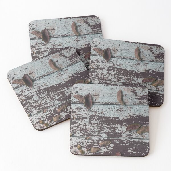 Item preview, Peeling Paint on Weathered Boards with Leaves designed and sold by CountyKent.