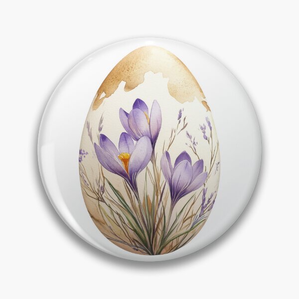 Item preview, Purple Floral Easter Egg designed and sold by AquarellesWorks.