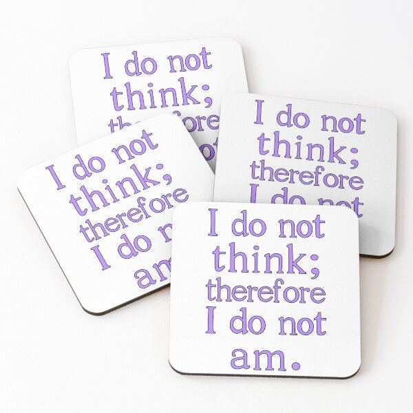 Item preview, i do not think; therefore i do not am - purple designed and sold by spookygroot.