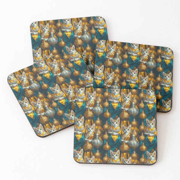 Item preview, Traditional Thai Cats in Silk Attire Pattern designed and sold by IssaraStudio.