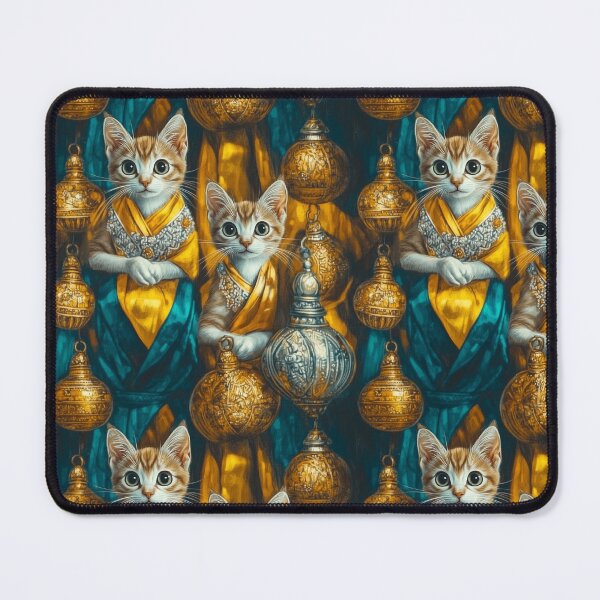 Item preview, Traditional Thai Cats in Silk Attire Pattern designed and sold by IssaraStudio.