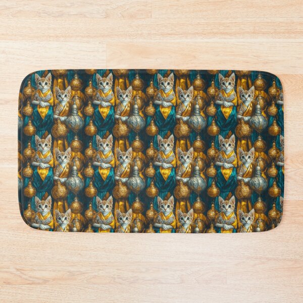 Item preview, Traditional Thai Cats in Silk Attire Pattern designed and sold by IssaraStudio.