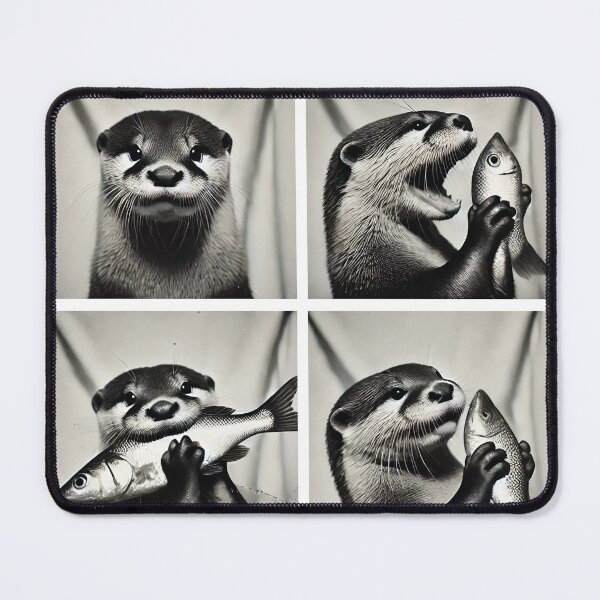 Item preview, Cute Seal Posing with a Fish | Adorable Photobooth Seal | Funny Marine Animal Moments | Playful Ocean Wildlife designed and sold by PaintedPixels01.