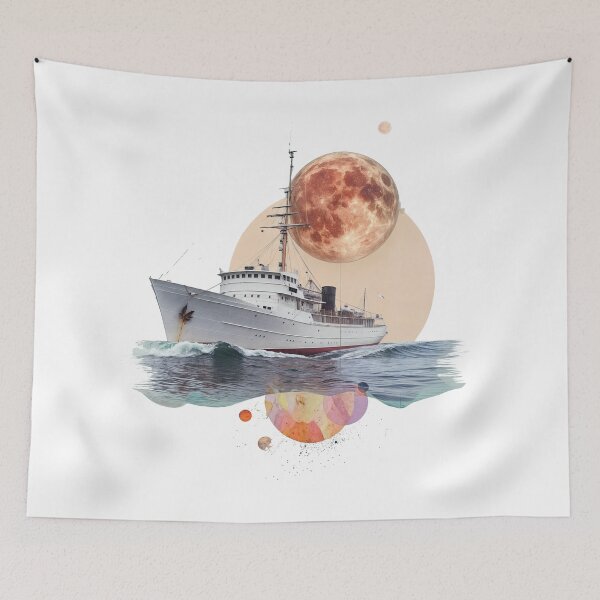 Item preview, Collage Wall Art T-shirt Design: YACHT designed and sold by ForeverPrintsOK.