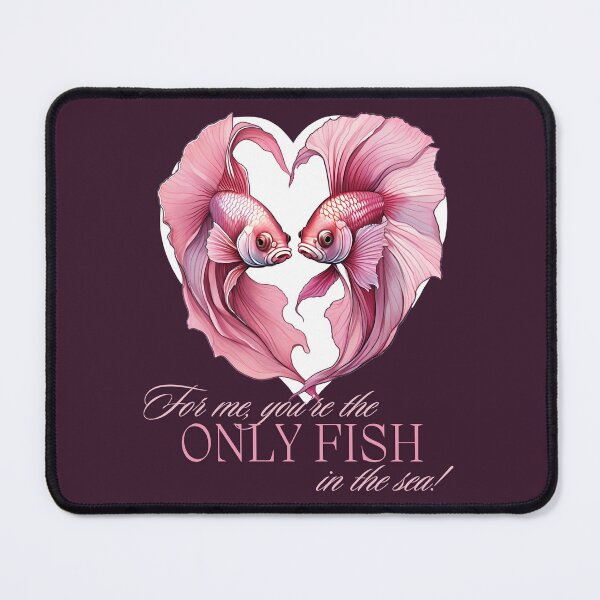 Item preview, For Me, You're the Only Fish in the Sea Valentine's Betta Pun designed and sold by CreatureZDesign.