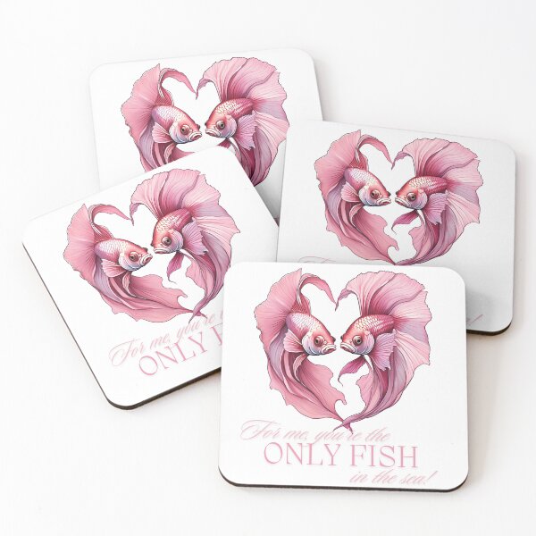 Item preview, For Me, You're the Only Fish in the Sea Valentine's Betta Pun designed and sold by CreatureZDesign.