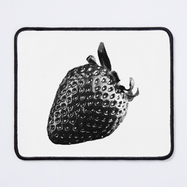 Item preview, Halftone B&W Strawberry Pop Art Design designed and sold by ClemAndCo.