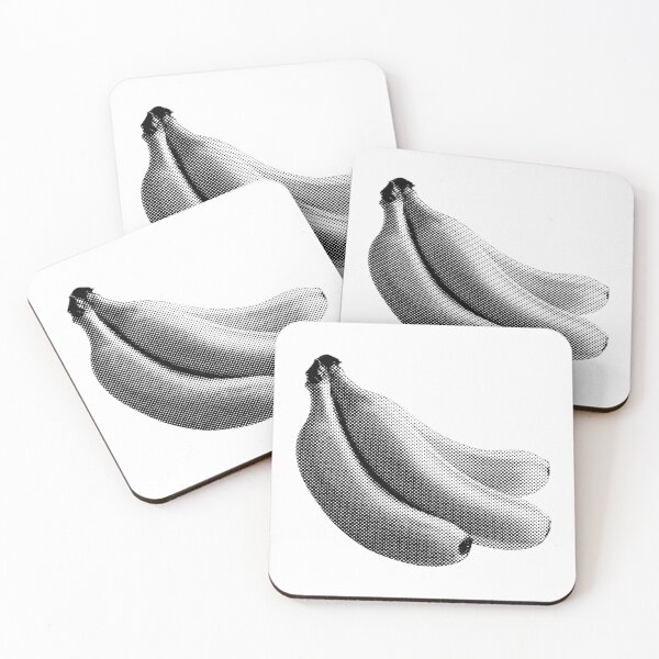 Item preview, Halftone B&W Banana  designed and sold by ClemAndCo.