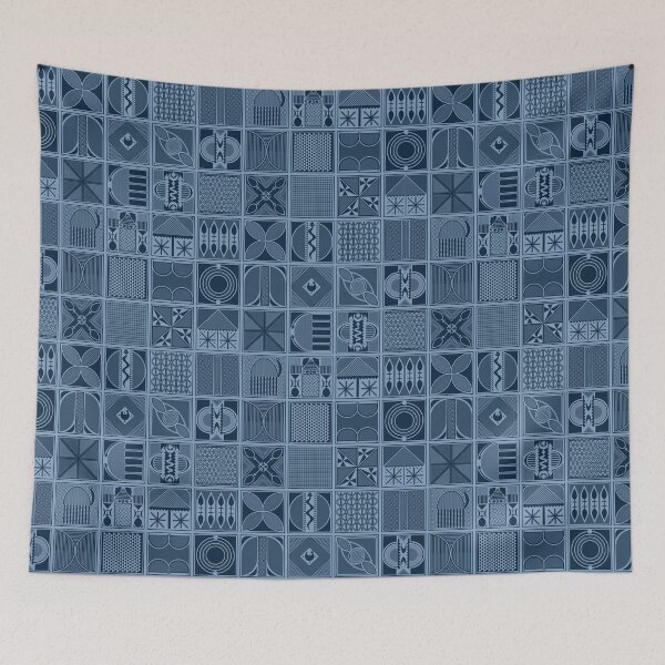 Item preview, "Ibadan Blues" – Bold Yoruba Adire Pattern for Timeless Style designed and sold by FreiherrPK.