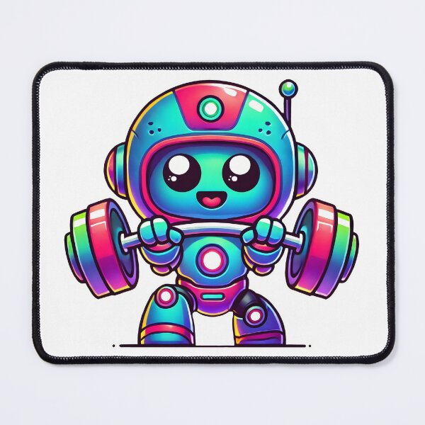 Item preview, Baby Robot Pumping Iron designed and sold by ImaginPictura.