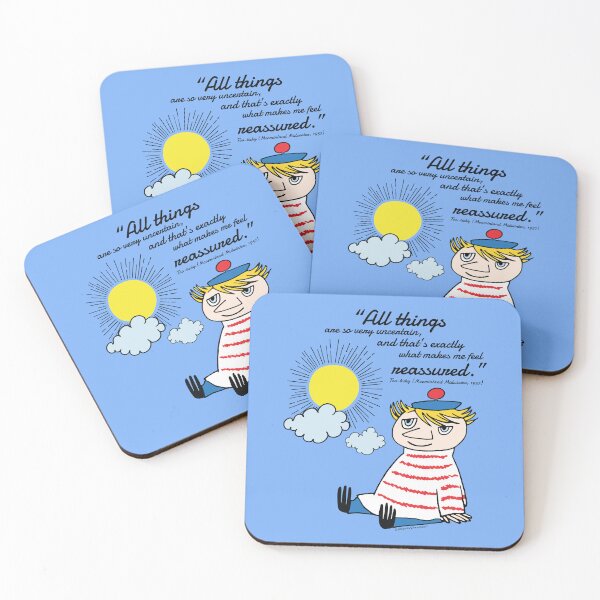 Item preview, Moomin Very Uncertain Moominland Midwinter Too-Ticky Quote designed and sold by MoominStore.