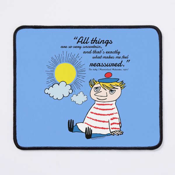 Artikelvorschau, Mumin Sehr unsicher Muminland Midwinter Too-Ticky Zitat entworfen und verkauft von MoominStore.