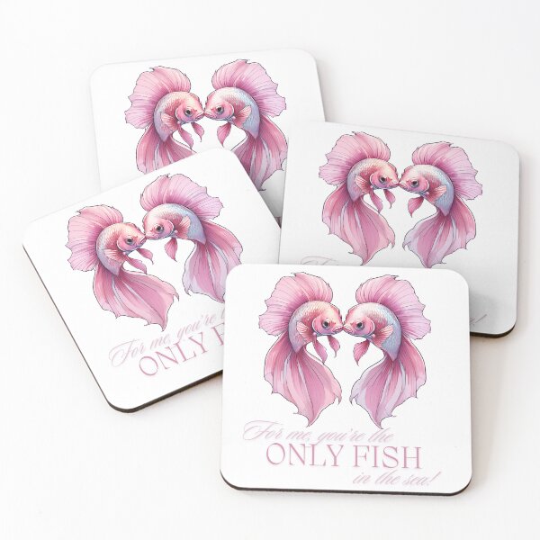 Item preview, For Me, You're the Only Fish in the Sea Valentine's Betta Pun designed and sold by CreatureZDesign.