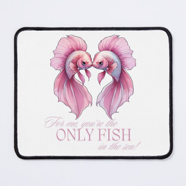Item preview, For Me, You're the Only Fish in the Sea Valentine's Betta Pun designed and sold by CreatureZDesign.