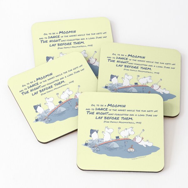 Item preview, Moomin Dance In The Waves Finn Family Moomintroll Quote designed and sold by MoominStore.