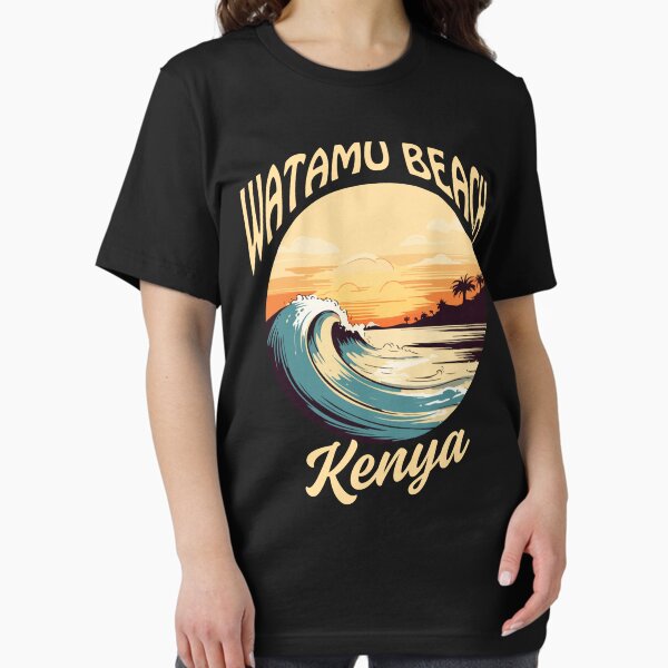Item preview, Vintage-Style Watamu Beach Kenya Africa - Tan Text designed and sold by TimelessLocales.