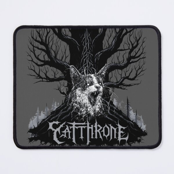 Item preview, Meow Metal Cat Throne Vinyl Cover designed and sold by PitchBlackIcon.