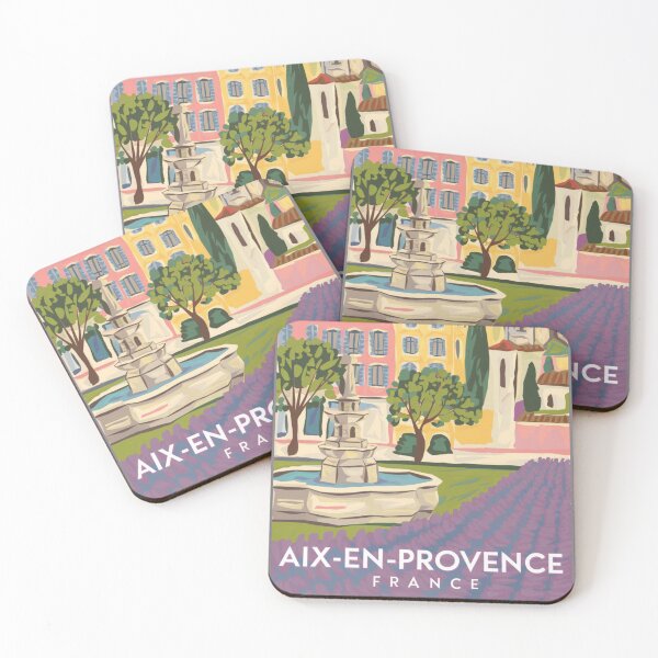 Item preview, Aix-en-Provence, France. Vibrant StreetScape Colorful Travel Poster - Abstract Art By Carraann  designed and sold by CARRAANN.