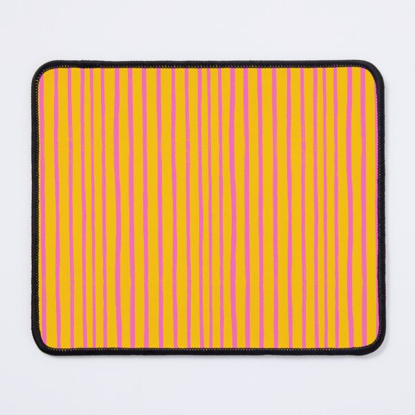 Item preview, Bright Pink Brushstroke Stripes on Yellow designed and sold by OneThreeSix.