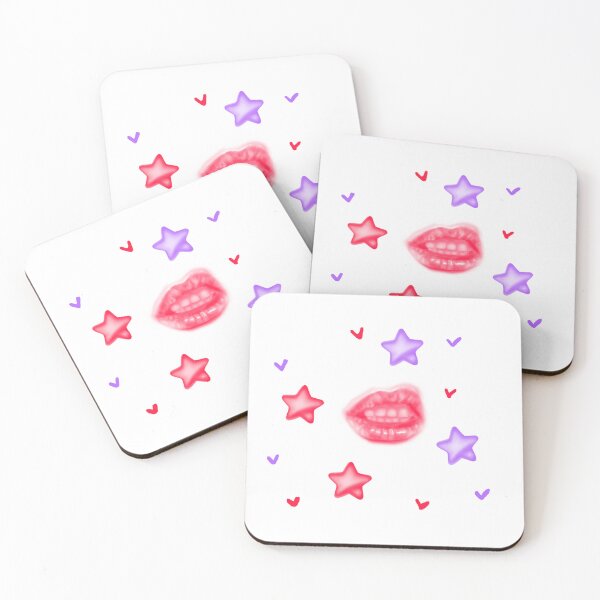 Item preview, Star, lip, and hearts retro zine aesthetic stickers designed and sold by artsnackz.