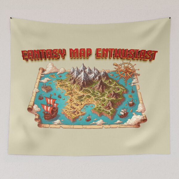 Item preview, Fantasy Map Enthusiast designed and sold by Retr0Tshirts.