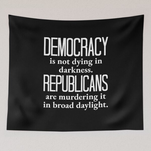 Item preview, Democracy Dies in Broad Daylight – Bold Political Statement for Voting Rights and Freedom  designed and sold by The Junto Shop.