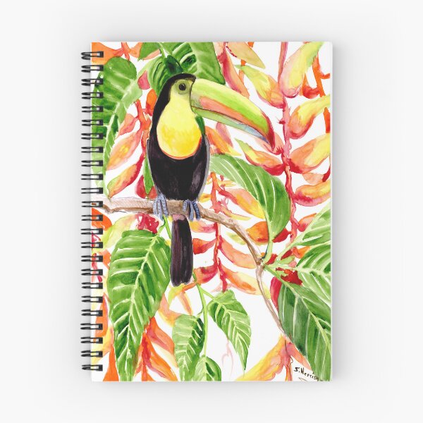 Item preview, Toucan and Jungle Flowers designed and sold by surenart.