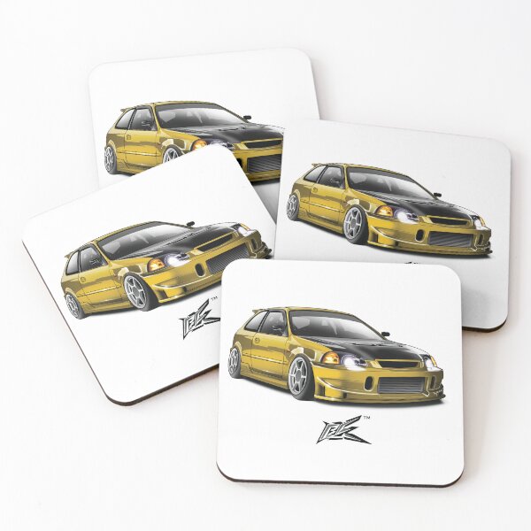 Item preview, civic ek hatchback yellow  designed and sold by NaquashM.