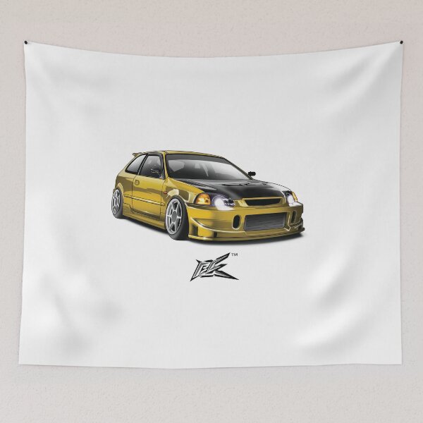 Item preview, civic ek hatchback yellow  designed and sold by NaquashM.