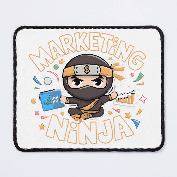 Vista previa del artículo con la obra «Ninja de marketing», diseñado y vendido por Design0Burst.
