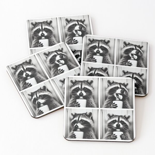 Item preview, Cute Raccoon Holding an Empty Bottle | Funny Photobooth Raccoon | Playful and Mischievous Animal Poses | Silly Wildlife Photography designed and sold by PaintedPixels01.