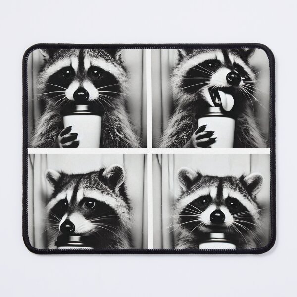 Item preview, Cute Raccoon Holding an Empty Bottle | Funny Photobooth Raccoon | Playful and Mischievous Animal Poses | Silly Wildlife Photography designed and sold by PaintedPixels01.