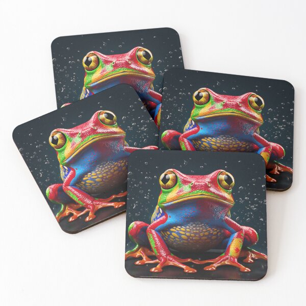 Item preview, Poison vivid color frog. Poisonous animal of tropical rainforest. Pet in terrarium designed and sold by anytka.