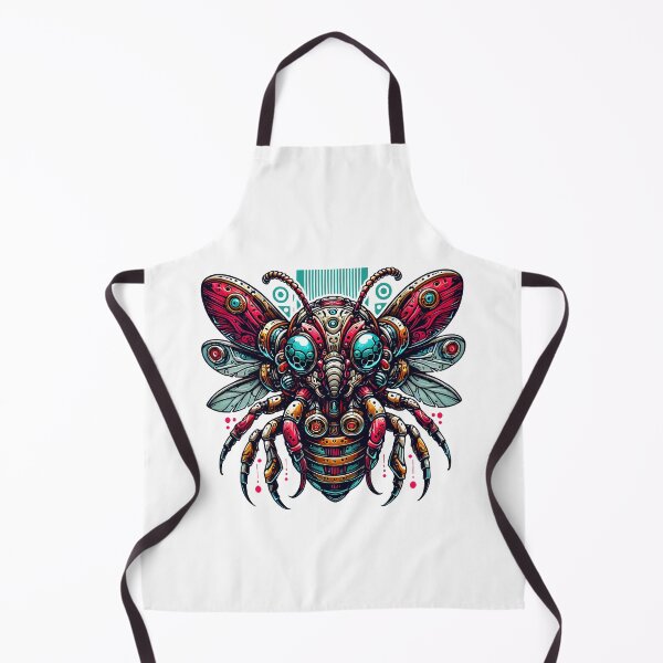 Item preview, Cyberpunk Mechanical Bee – Futuristic Sci-Fi Robotic Insect with Neon Glowing Eyes and Biomechanical Steampunk Aesthetics designed and sold by DrawHandArt.