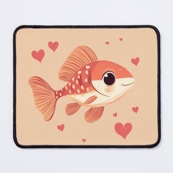 Item preview, Cute Valentine fish with Hearts designed and sold by PeriwinkleStone.