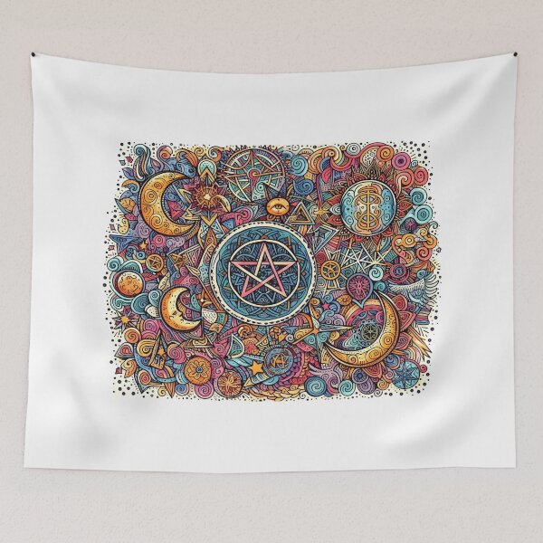 Item preview, Astrology Signs and Symbols Doodle xiix - Graphic Art Home Decor Interior Design Bedroom Office Lobby Lounge Hotels Restaurant Wall Art Wallpaper Painting Gift designed and sold by mmahingu.