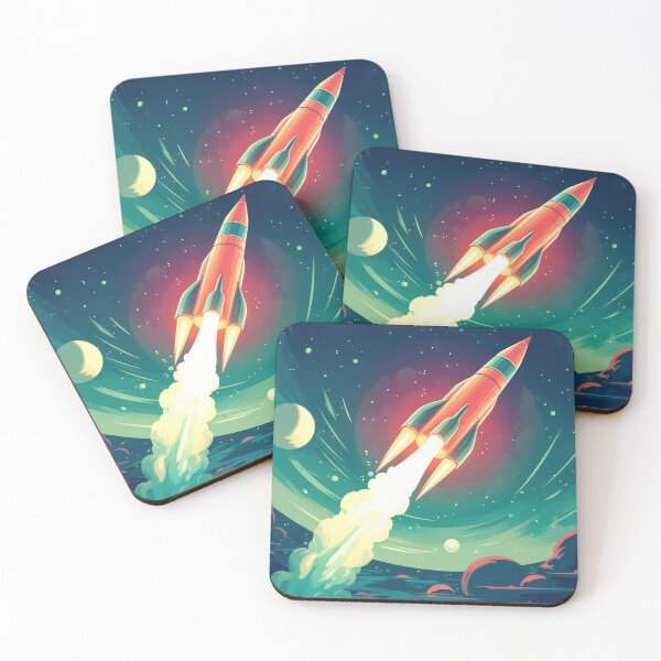 Item preview, Rocket launch, ship, 2d illustration designed and sold by anytka.